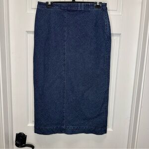 Faconnable Dark Blue‎ Midi Skirt